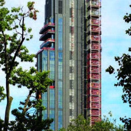 The pandemic transit and tall towers throughout Manhattan