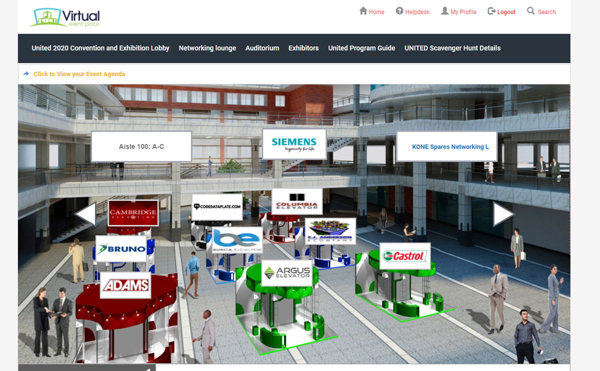 The virtual expo floor