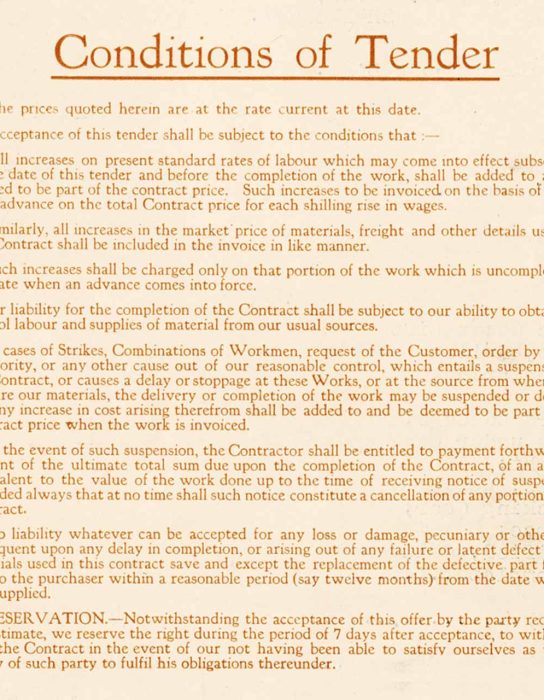 1927 Smith, Major and Stevens Specification & Tender (Part 2) - Figure 4