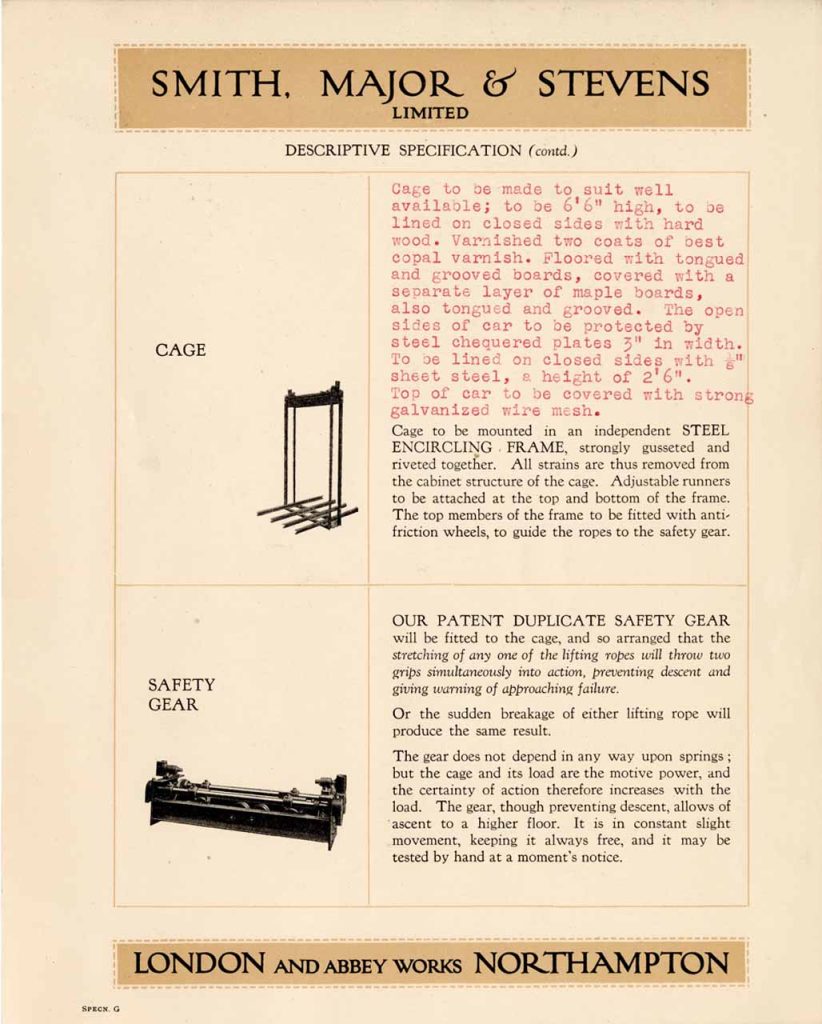 1927 Smith, Major and Stevens Specification & Tender (Part 2) - Figure 7