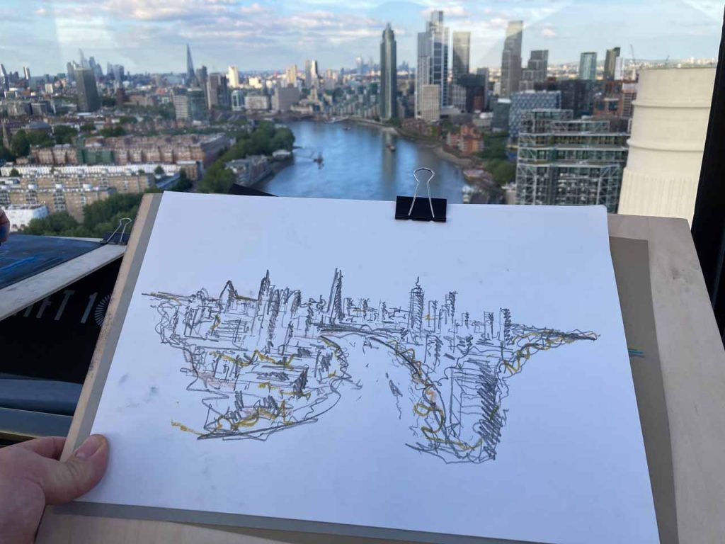 Skyline and Sketching - Comparing the drawing with real life