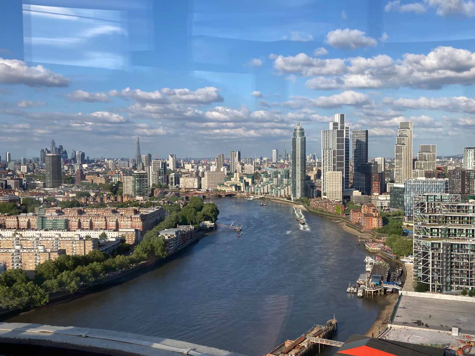 Skyline and Sketching - View of East London from Lift 109