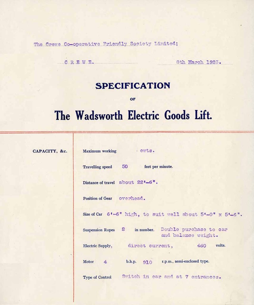 1923 William Wadsworth & Sons Estimate & Specification