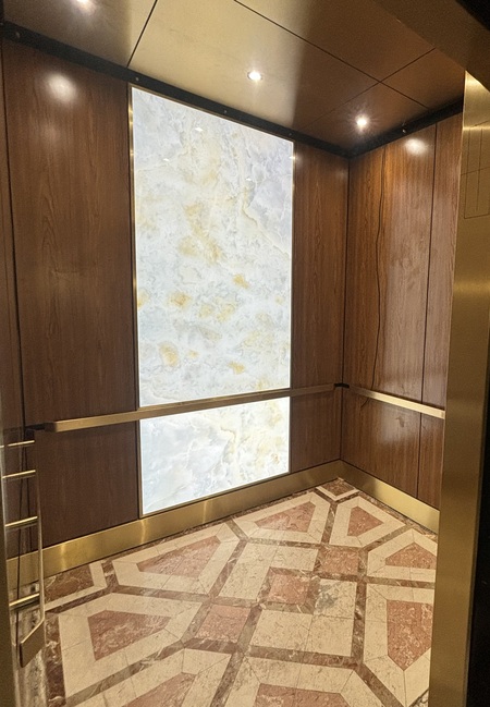 Panel for Lumigraf’s long-standing partner Retro Elevator