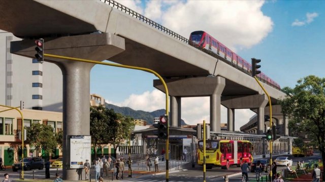 SCHINDLER VT FOR BOGOTÁ’S NEW ELEVATED RAIL SYSTEM Bogotá's new elevated rail system; image courtesy of Schindler