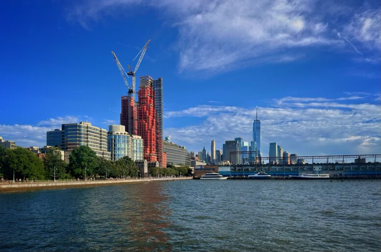 SCHINDLER VT UNITS FOR NEW TWO-TOWER MANHATTAN COMPLEX 80 Clarkson; photo by Michael Young for New York YIMBY