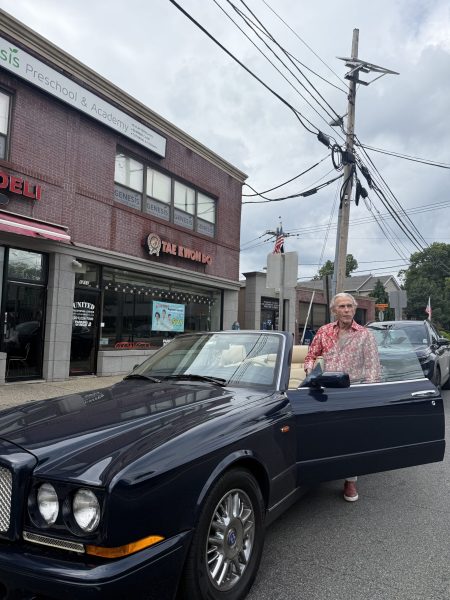 Richard Perlen cruises the street in style in his Bentley.
