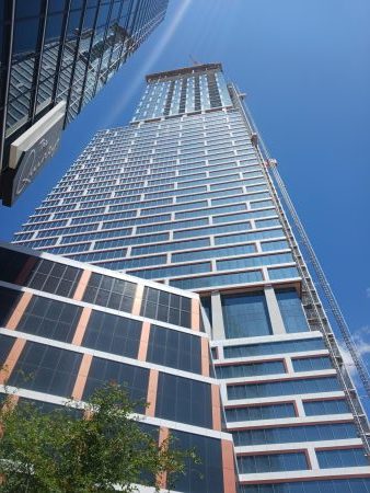Looking up at Waterline, Texas’s tallest tower