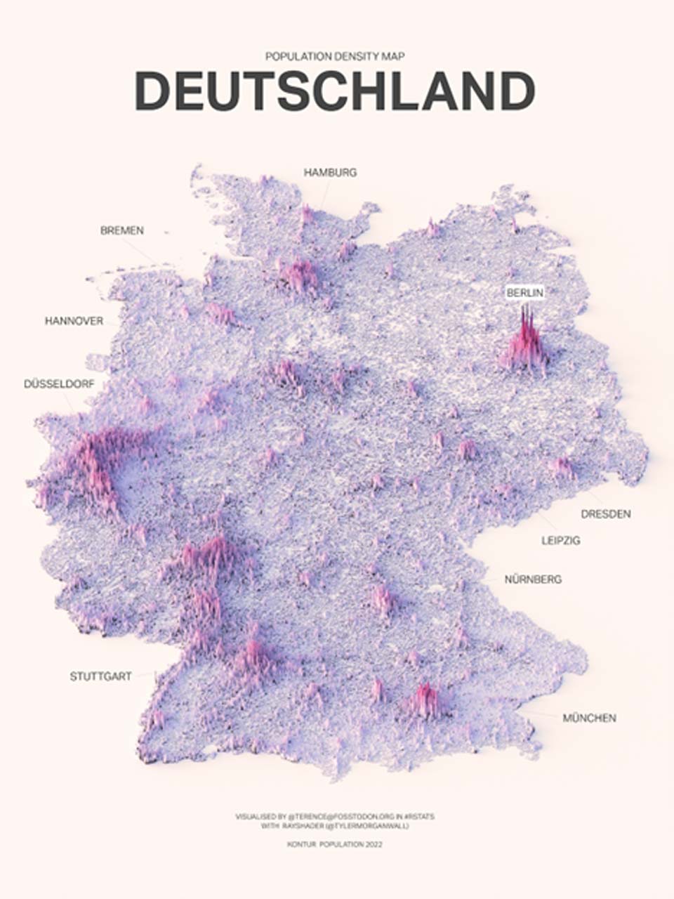 A Look at Population Density Patterns - Germany