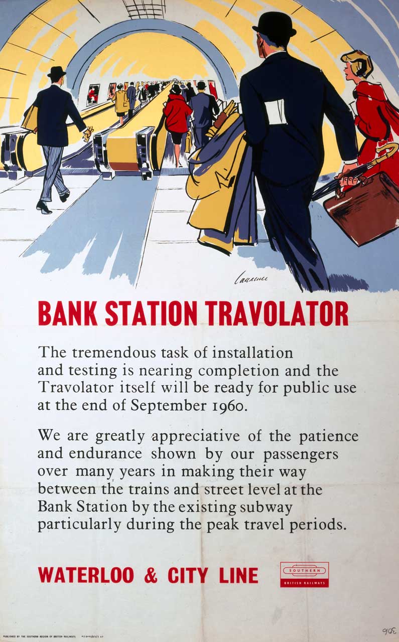 'Bank Station Travolator', manifesto BR (SR), 1960.
