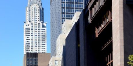 (l-r) the Empire State Building and the former Pfizer HQ in Manhattan; photo © John W. Cahill for the Council on Tall  Buildings and Urban Habitat