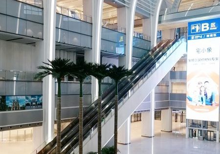 One of the 150 victoria escalators serving the revamped station; image courtesy of TKE