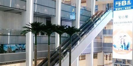 One of the 150 victoria escalators serving the revamped station; image courtesy of TKE