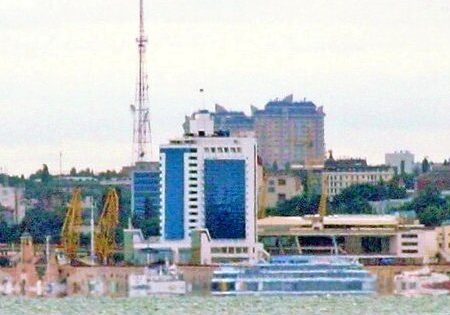 Panoramic view of Odesa as seen from the Black Sea; image by Flickr BY-SA for Wikipedia