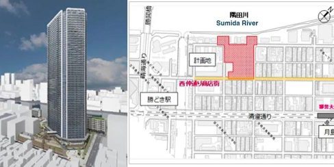 58-Story Mixed-Use Tower Rising on Manmade Island in Tokyo