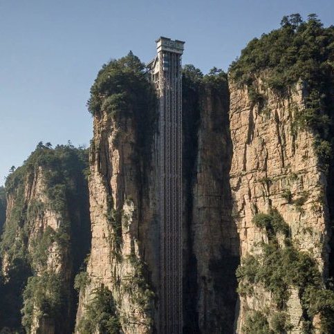 723 Bailong Elevator – Zhangjiajie National Forest, China; image courtesy of CNN