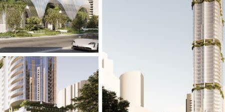 Different view of the tower plan; images via The Urban Developer