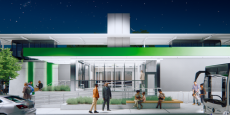 ACCESSIBILITY RENOVATIONS UNDERWAY AT CTA STATION Rendering of the completed CTA Austin Green Line station; image courtesy of CTA