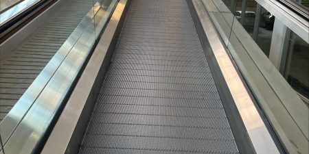 The refurbished inclined moving walk; image courtesy of ATTA Elevators