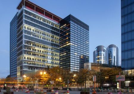 The 1970s-era World Trade Center Tower 1 was turned into a mixed-use complex with offices, housing, hospitality and public amenities; image © Jaspers-Eyers Architects/51N4E/LAUC/Photography Philippe Van Gelooven via CVU. 