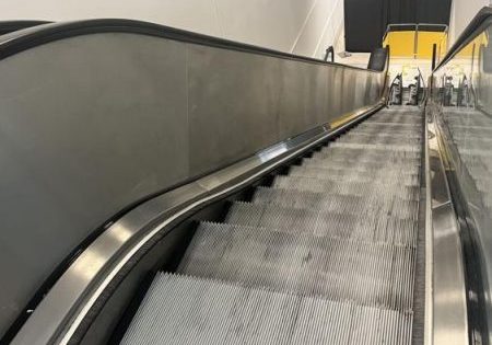 The view from the top of the non-functioning escalator inside the Ocean City convention center on 40th Street; image courtesy of Mallory Panuska Ames/Ocean City Today