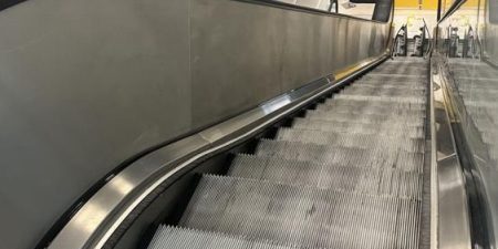 The view from the top of the non-functioning escalator inside the Ocean City convention center on 40th Street; image courtesy of Mallory Panuska Ames/Ocean City Today