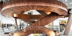 Berlin Renovation Features Wood-Encased Escalators