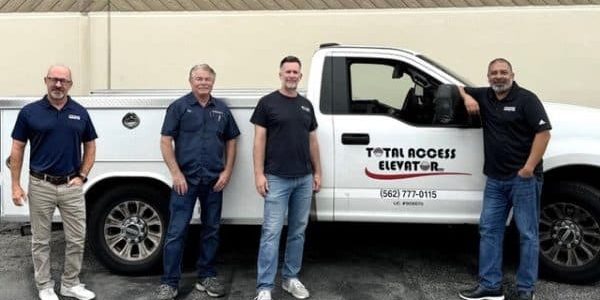 Total Access Elevator leadership consists of (l-r) Wayne Tennis, Dale Molle, Doug Young and Hugo Vega; image courtesy of Total Access Elevator. 