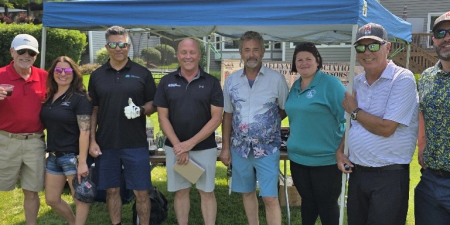 CEA GOLF OUTING RAISES US$1,000 FOR EESF Attendees gather for a group shot; image courtesy of EESF.