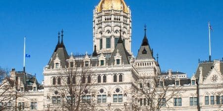 he Connecticut State Capitol in Hartford; photo by Ragesoss for Wikipedia