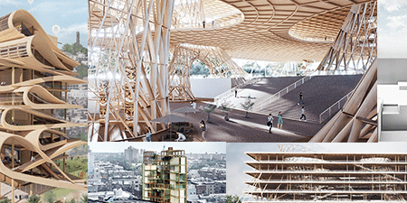 Winners from the recent CTBUH Student Design Competition: (clockwise from left) image © Qianqian Zhang; © Yuchen Wang & Yin-Shan Lin; © Gordon Chun Hin Hon; © Yuchen Wang & Yin-Shan Lin; © Ridho Gustama, Gilbert Aldo Theodric, and Rayhan Naufal Hadiansyah; images courtesy of CTBUH