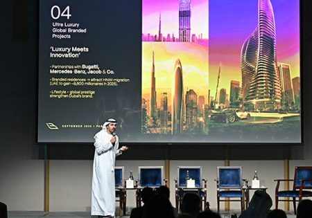 :  The keynote address was by Binghatti Holding Chairman Muhammad BinGhatti; image courtesy of CTBUH.