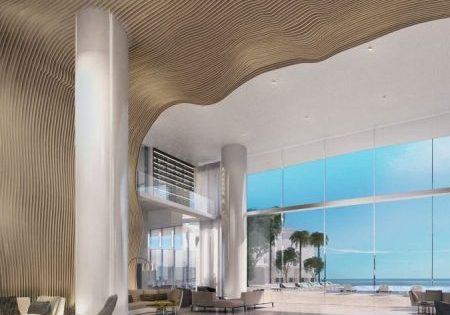 Turnberry Ocean Club in Sunny Isles Beach, Florida, features residences that have private direct-entry elevators and individual security systems; image courtesy of Swedroe Architects. 