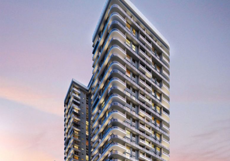 Condo tower planned at 33-55 Northwest Sixth Street in the Miami Worldcenter community; image courtesy of ArX Solutions