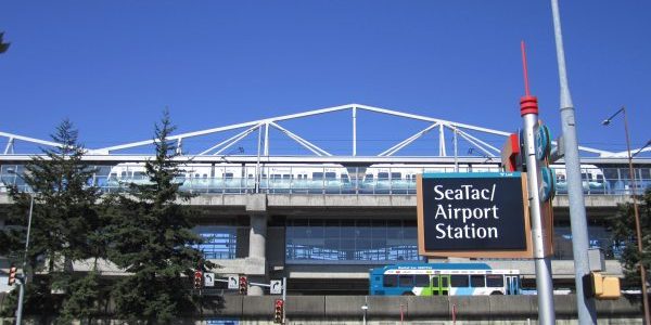 SeaTac Airport Station; photo by SounderBruce for Wikipedia