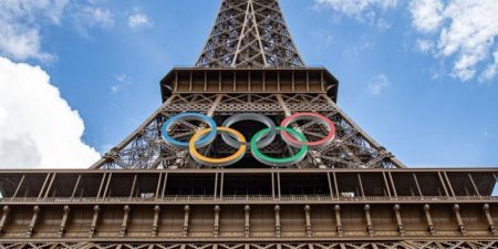 The Eiffel Tower dons the Olympic rings; image courtesy of La Tour Eiffel.