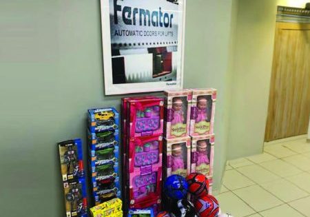 Collecting toys for needy children was among Fermator holiday activities worldwide; image courtesy of Fermator. 