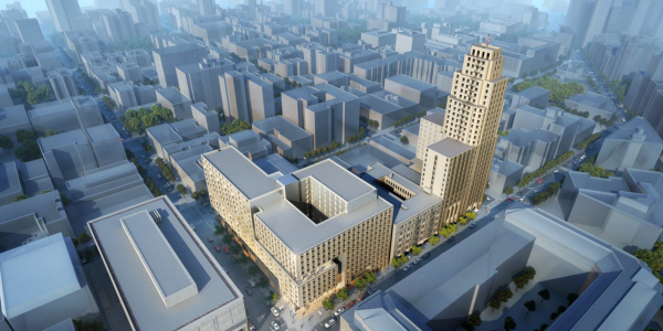 FIVE OTIS ELEVATORS FOR HISTORIC SAN FRANCISCO BUILDING 100 McAllister Avenue; image courtesy of Plant Construction