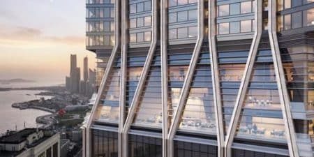 1 Nanjing Road, in Qingdao, China; image courtesy of Foster & Partners