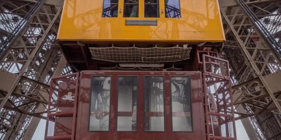 FREE TOURS OF EIFFEL TOWER’S ELEVATOR SYSTEM PART OF EVENT The historic elevator system is historic and innovative; image courtesy of La Tour Eiffel.