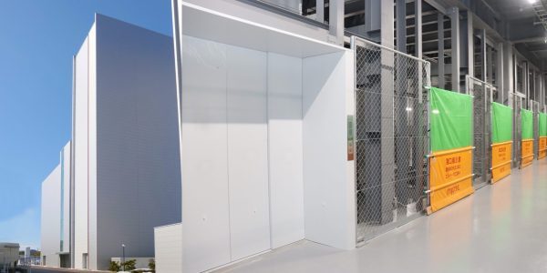 (l-r) Wisdom Square test tower and elevators; images courtesy of Fujitec