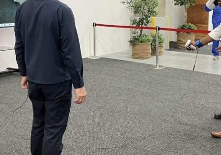 Training program using VR; image courtesy of Fujitec