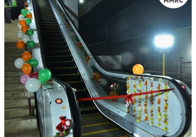 First Escalator Serving New Indian Rail Station Unveiled