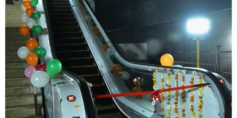 First Escalator Serving New Indian Rail Station Unveiled