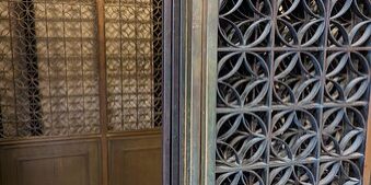The Hippodrome’s historic Otis elevator; image courtesy of TripAdvisor