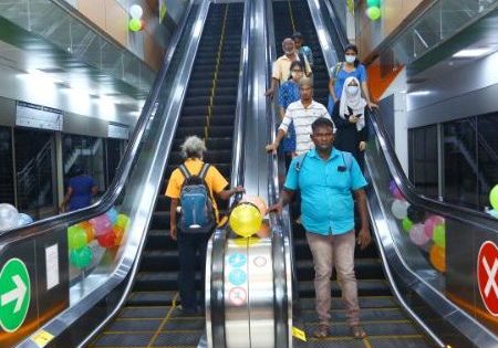 Escalators enhance accessibility throughout the metro system; image courtesy of CMRL.