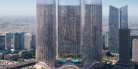 KONE LANDS MAJOR ELEVATOR ORDER FOR THREE-TOWER DUBAI PROJECT Binghatti Skyrise in Dubai's Business Bay; image courtesy of KONE