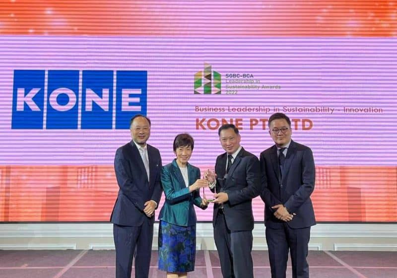 KONE Singapore Recognized for Sustainability Leadership