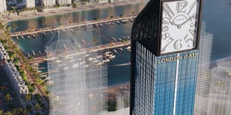 The 106-story Franck Muller Aeternitas Tower in Dubai Marina; image courtesy of KONE