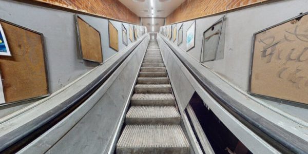 The wooden escalator; image © TfL